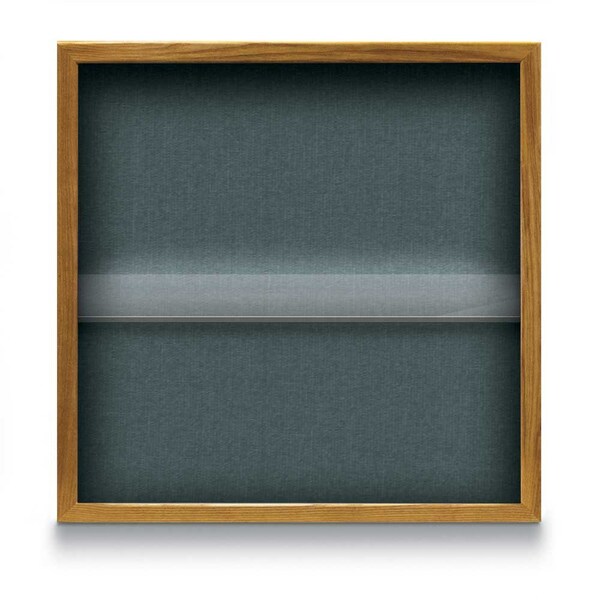 Outdoor Enclosed Combo Board, 48"x36", Satin Frame/Grey & Black